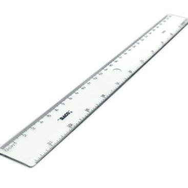 Regla 30 cm Baco de plástico transparente