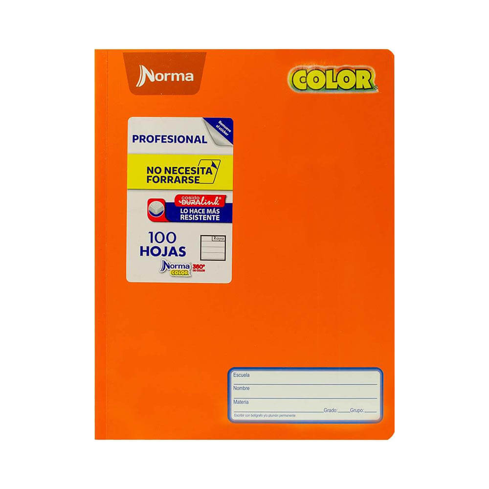 Cuaderno Profesional Norma Raya Color 100 hojas