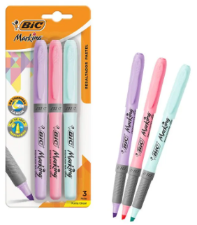 Resaltador BIC Pastel 3 pzas