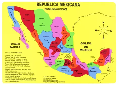 Mapa Didáctico Rep. Mexicana