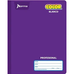 Cuaderno Profesional Norma Blanco Color 100 hojas