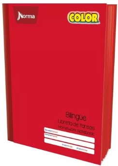 Cuaderno Norma Bilingue "Libreta de tareas" 48 hojas colores